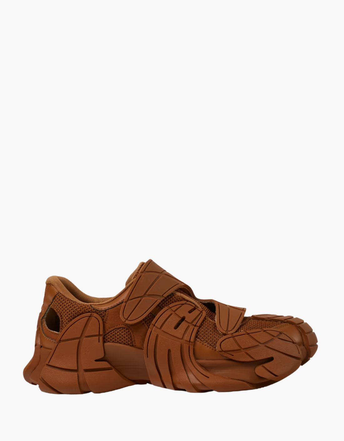 Brown semi-open "Storm" fabric sneakers - Camper LAB