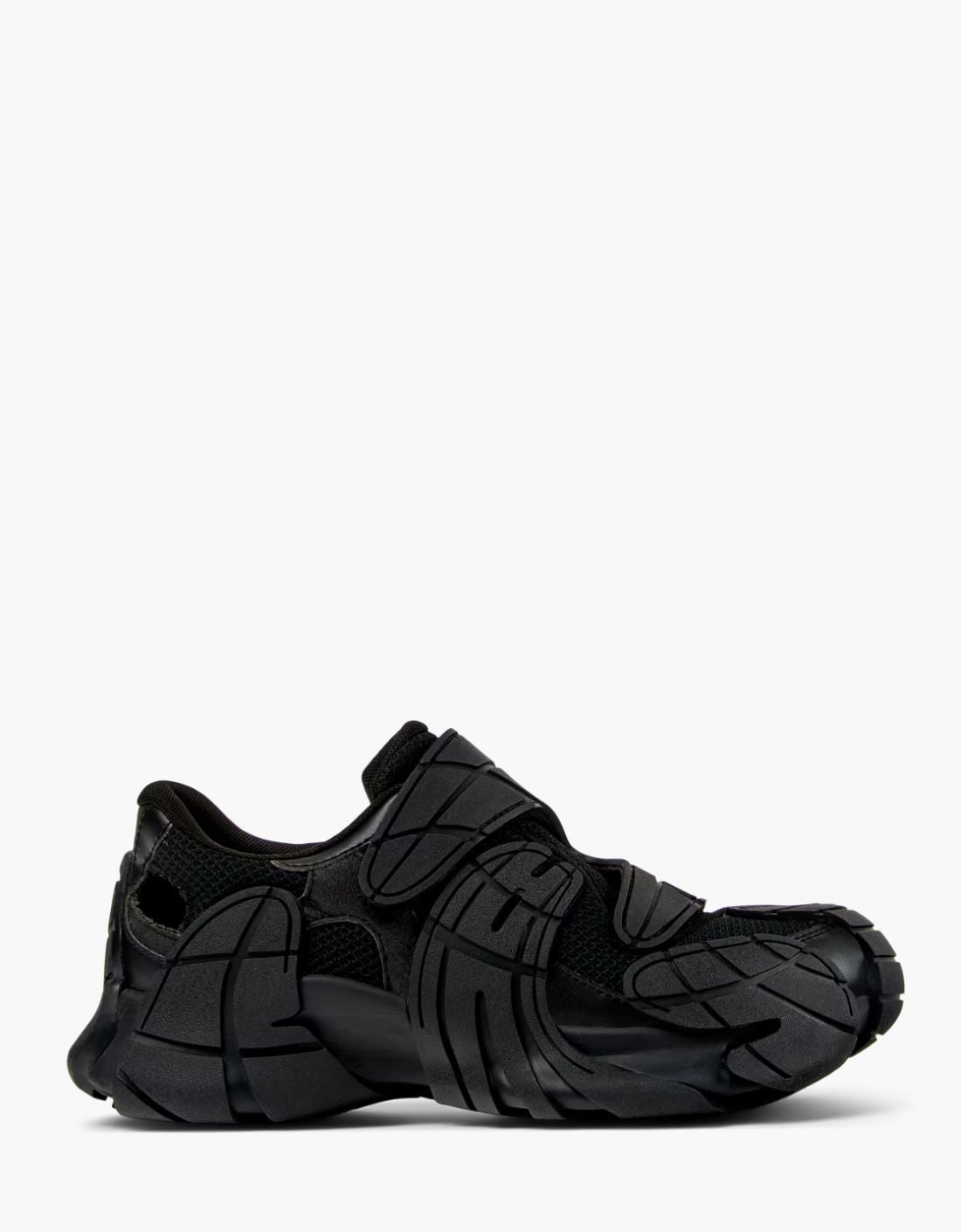 Zapatillas de tejido negras semiabiertas "Tormenta" - Camper LAB