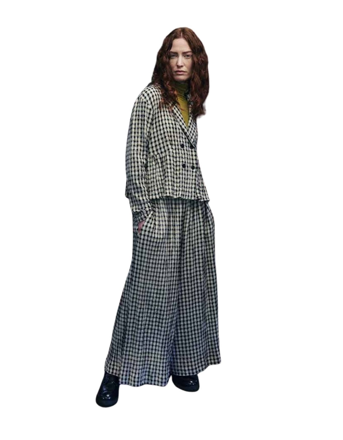 Chaqueta vichy cruzada "Doppio Petto"