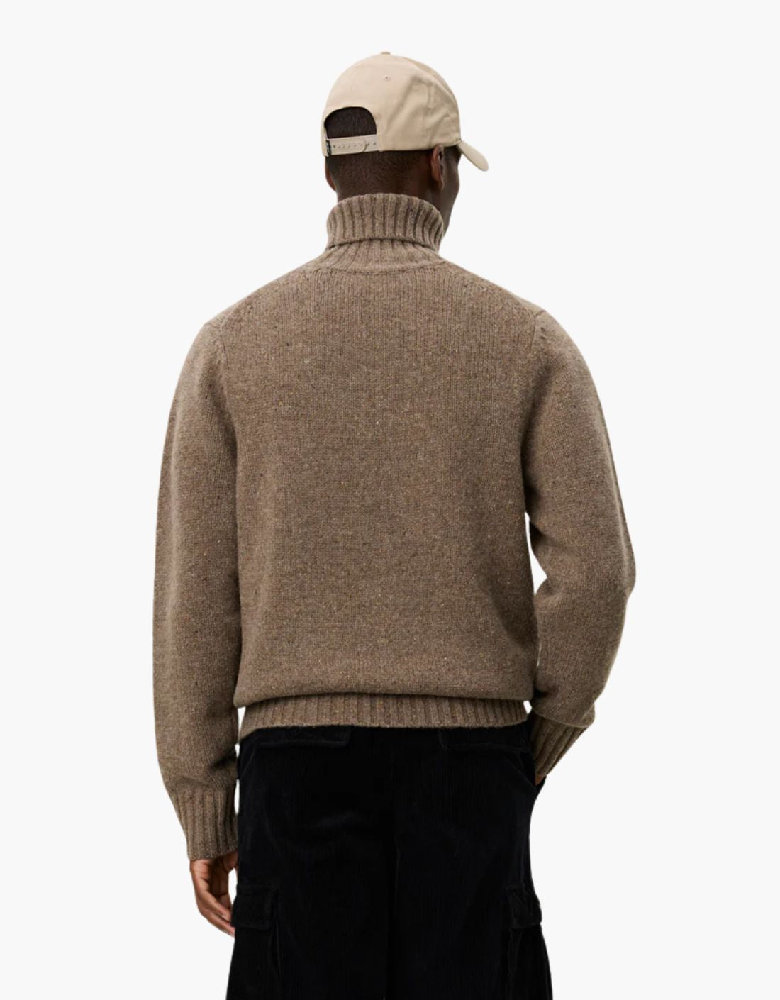 Jersey cuello vuelto "Gary" - Marrón jaspeado