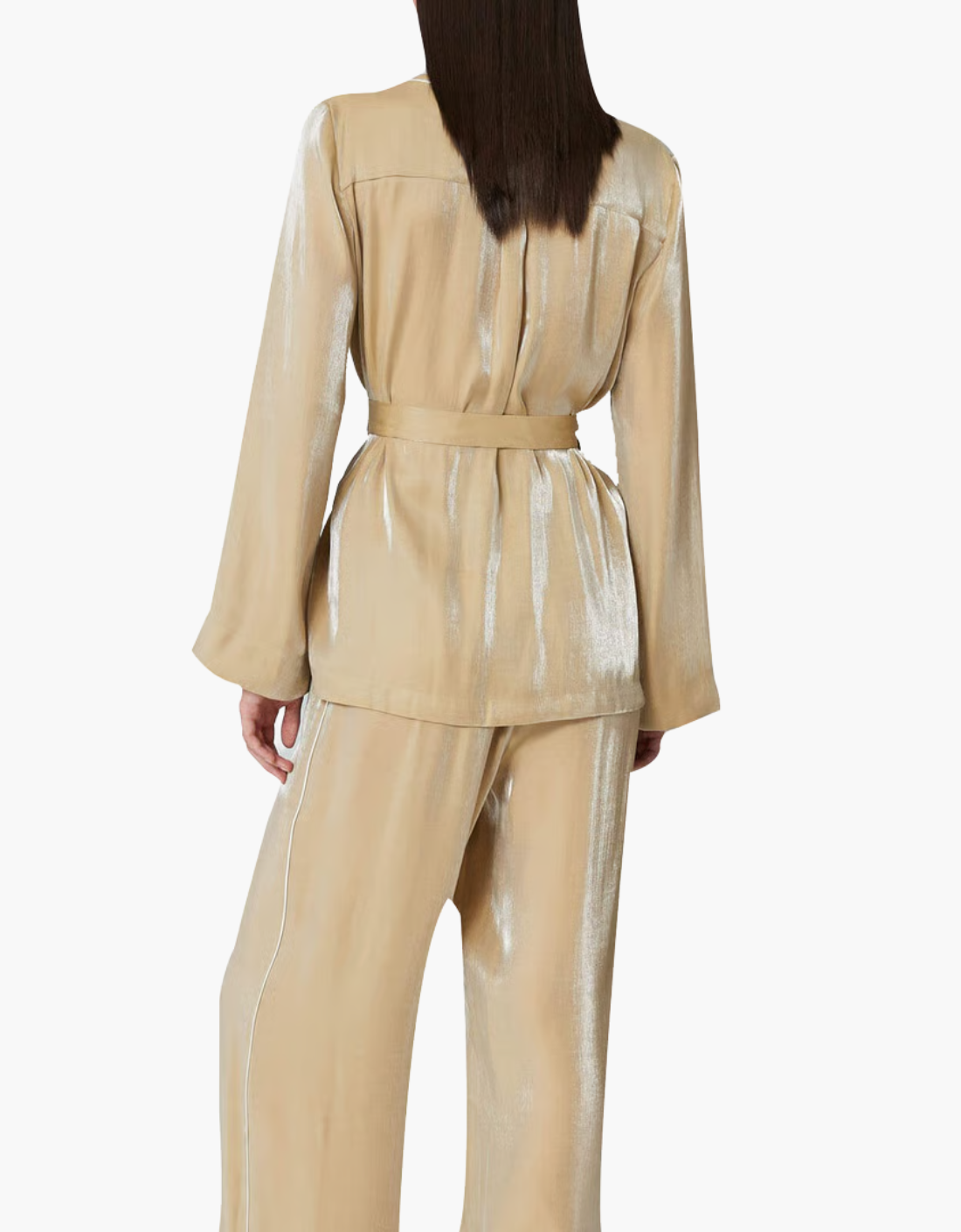 Chaqueta "Tessuto Wet" Gold