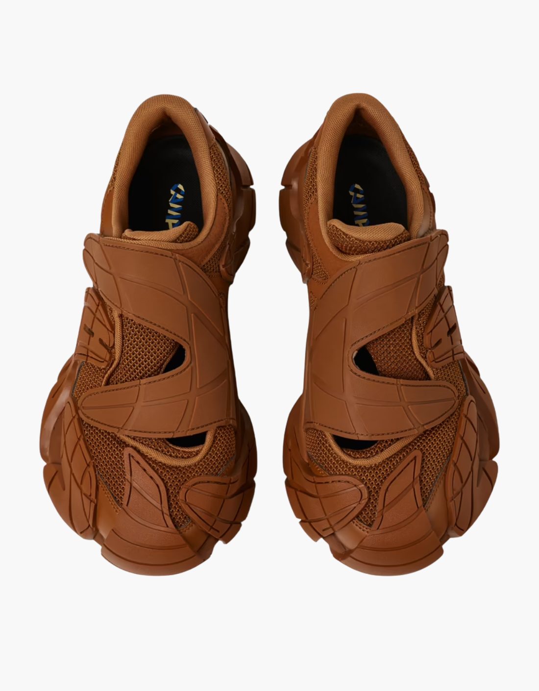 Brown semi-open "Storm" fabric sneakers - Camper LAB