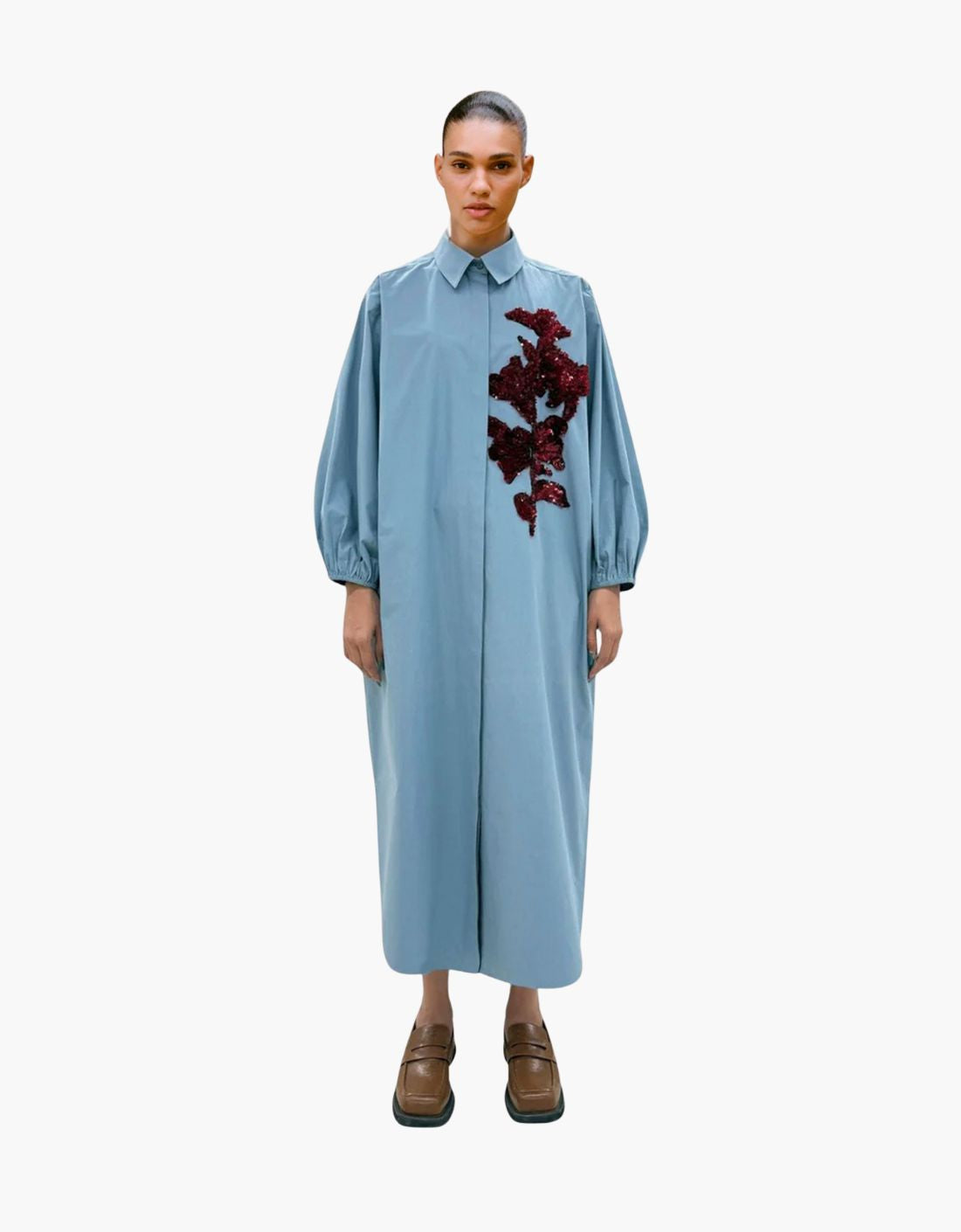 Vestido con abalorios "Gulab"