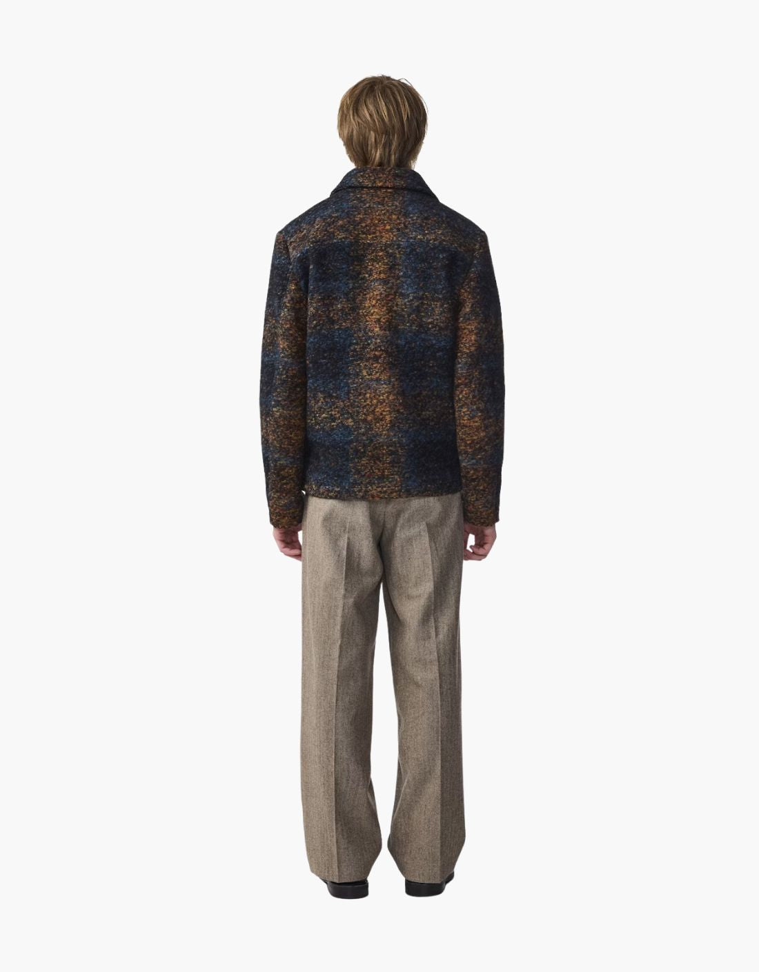 Chaqueta jacquard mezcla lana pesada "Gael"