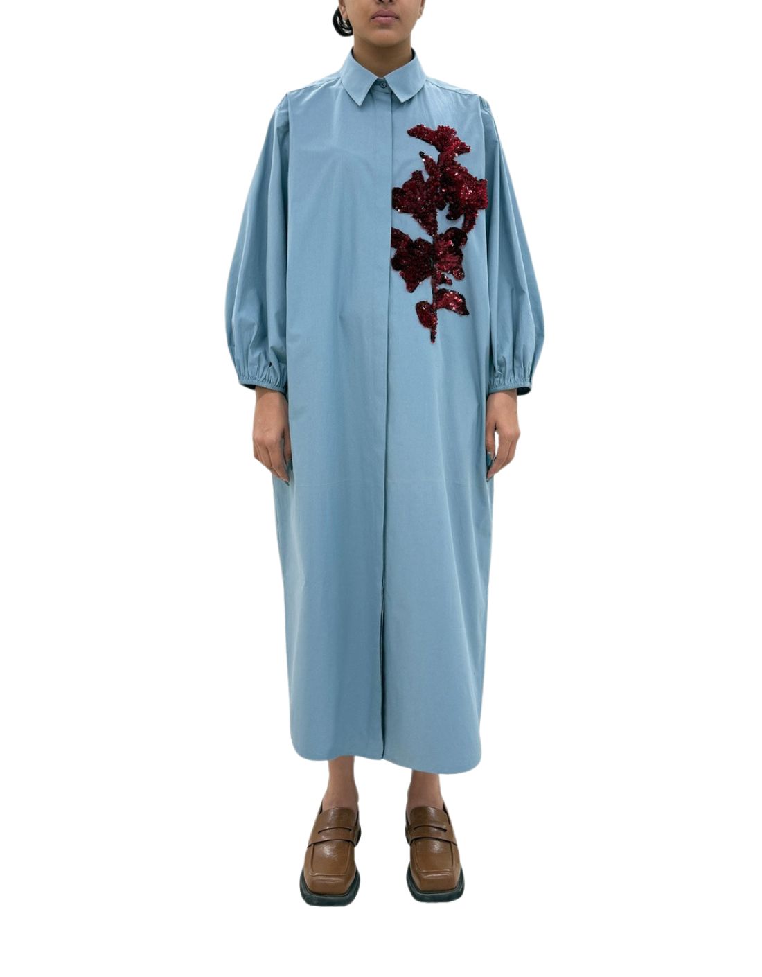Vestido con abalorios "Gulab"