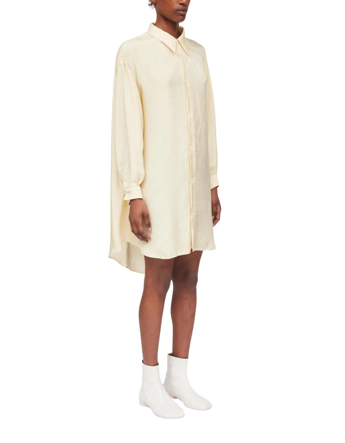 Vestido camisero color crema MM6