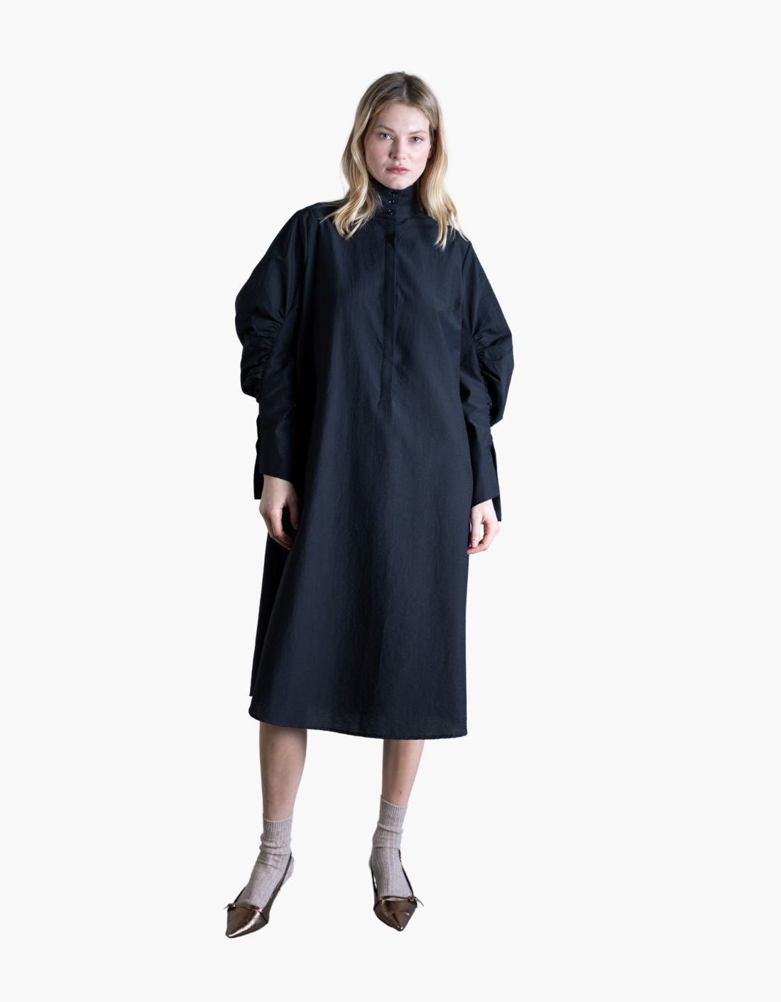 Vestido algodón corbata