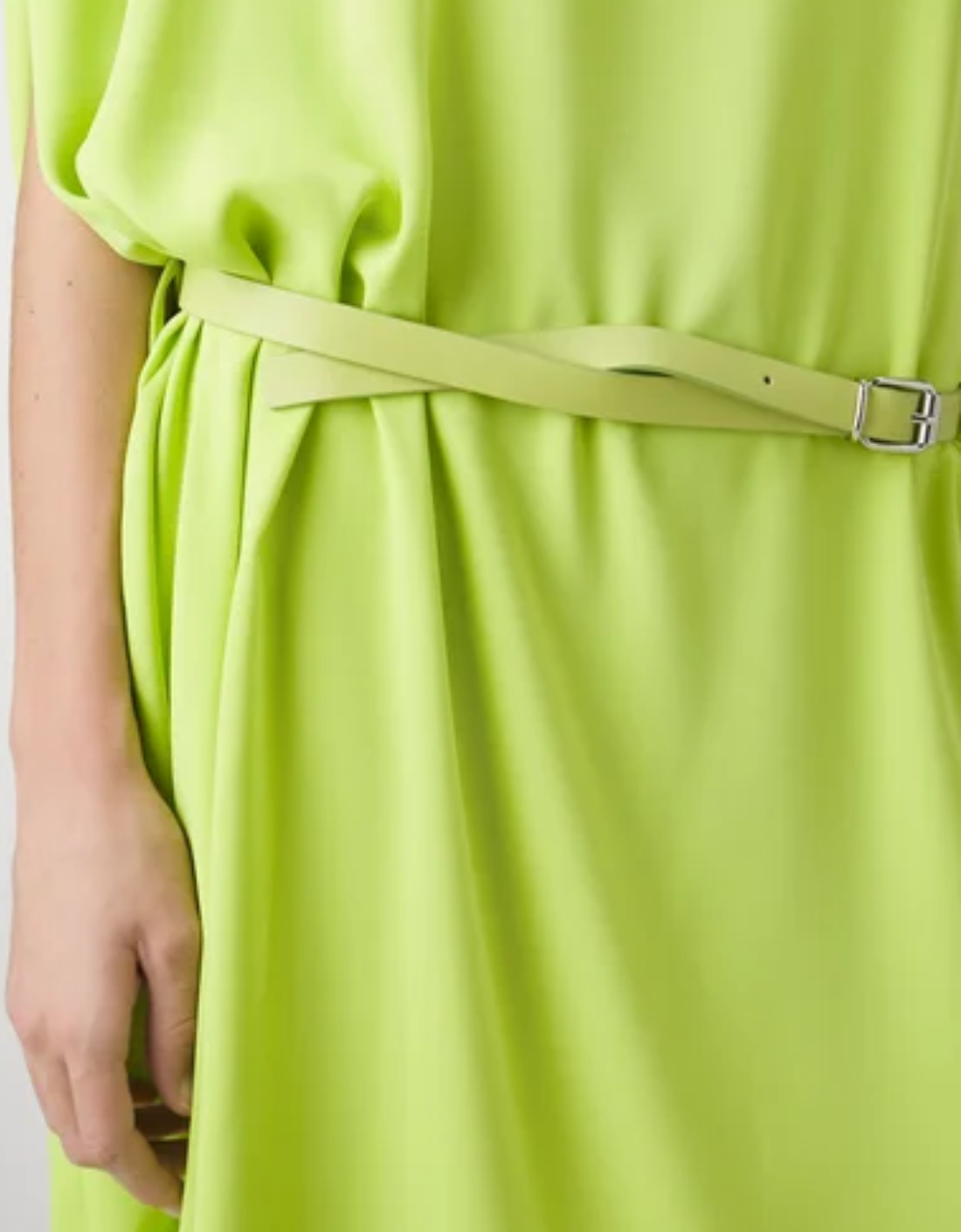 Vestido MM6 Verde Neón con Cinturón