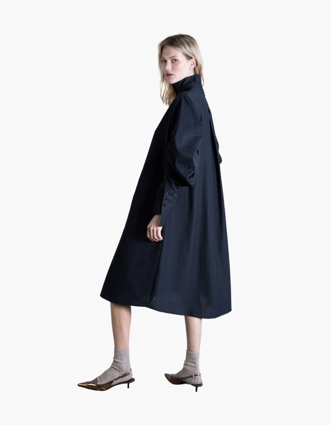 Vestido algodón corbata