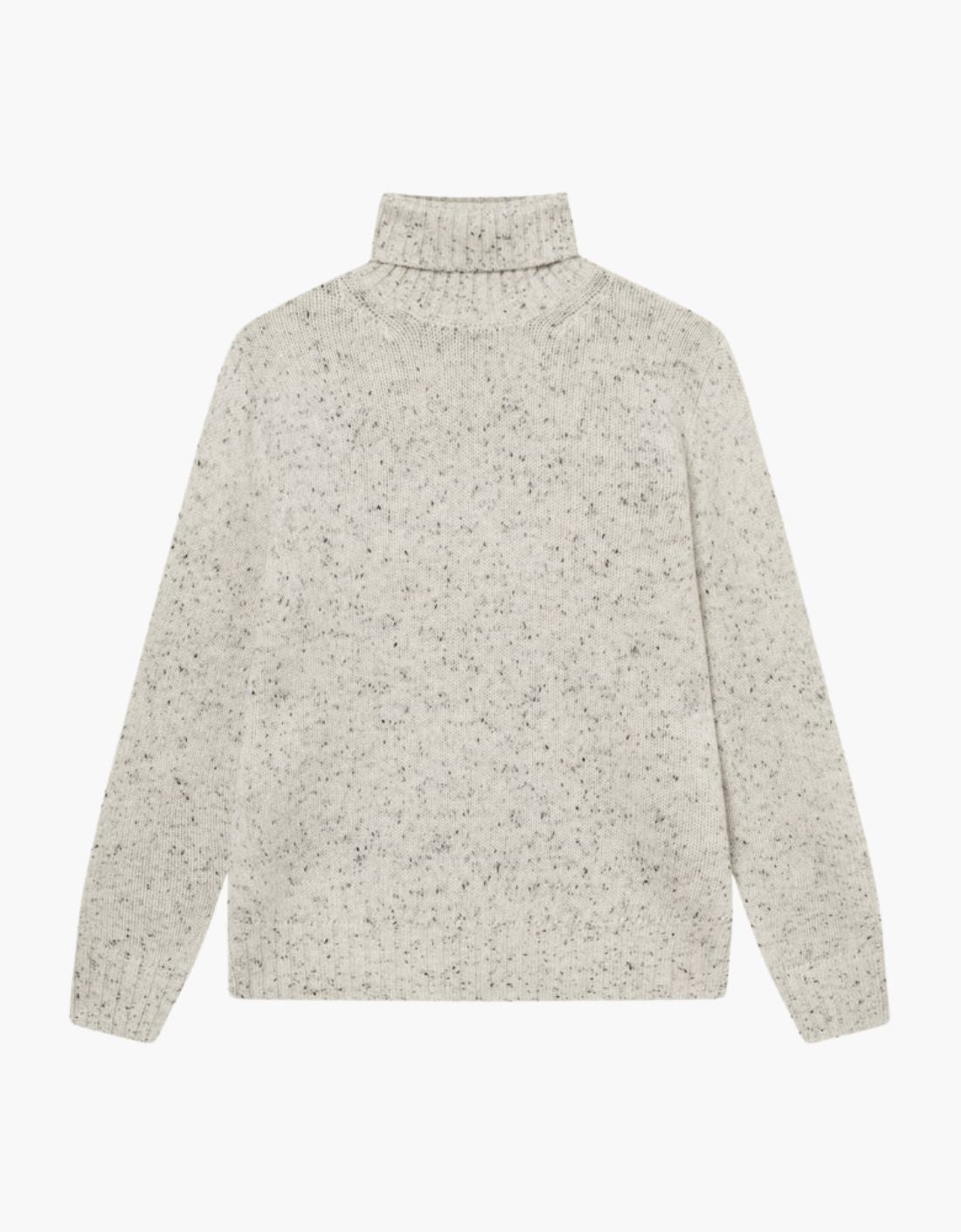 Jersey cuello vuelto "Gary" - Gris jaspeado