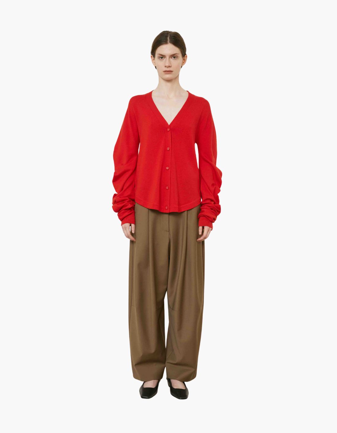 Pantalon de traje con pinzas "Olivine"