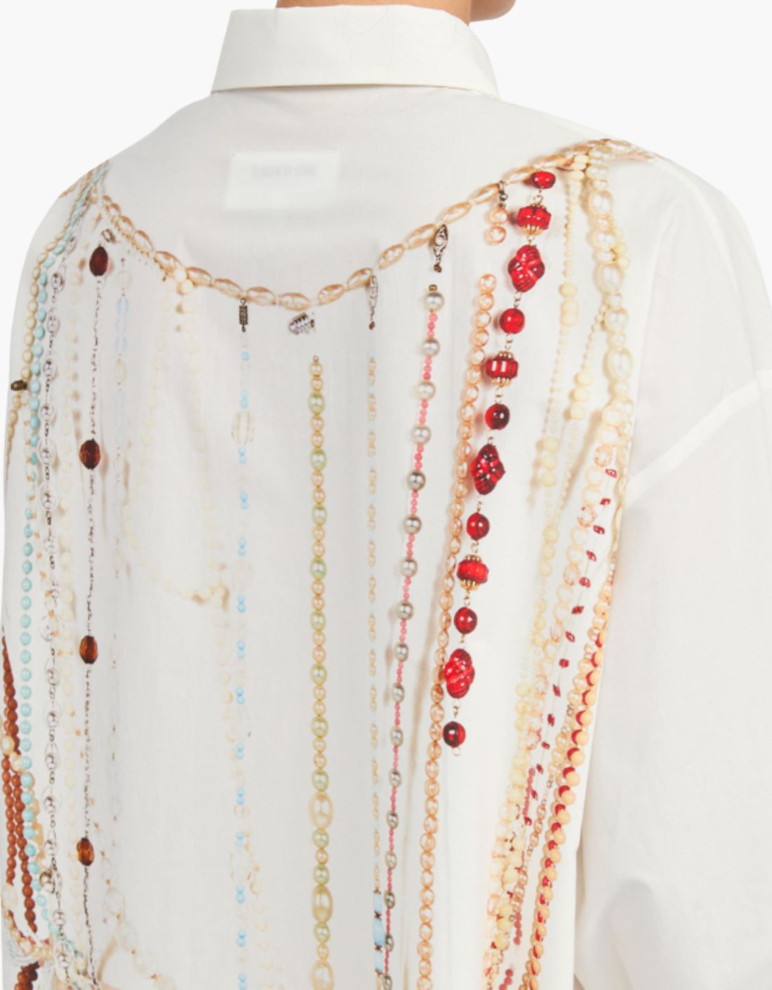 Vestido camisero print perlas "Jewelry" - MM6